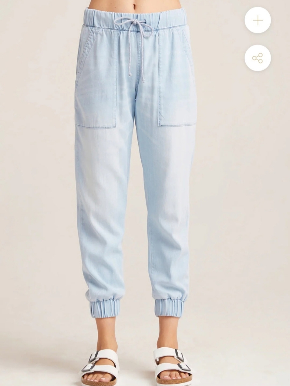 Bella Dahl Light Blue Drawstring Jogger Pants - Women